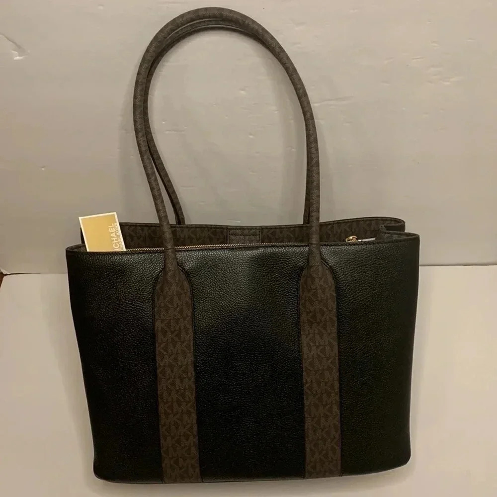 Michael Kors Tote Black AUSTIN Large Leather Bag NWT - Picture 6 of 11